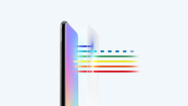 Blauw licht wordt gefilterd