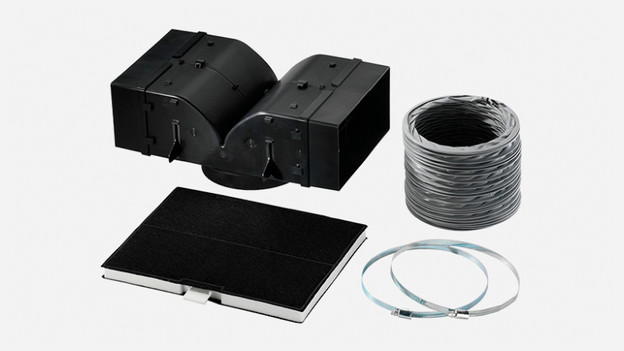 Installatiemateriaal van een afzuigkap