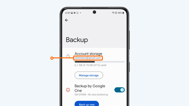 google account backup phone