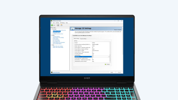 g sync control panel