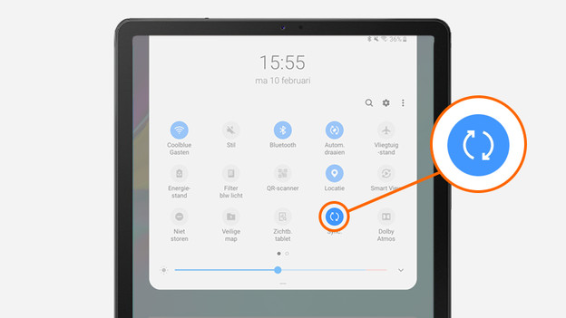 automatische synchronisatie uitzetten
