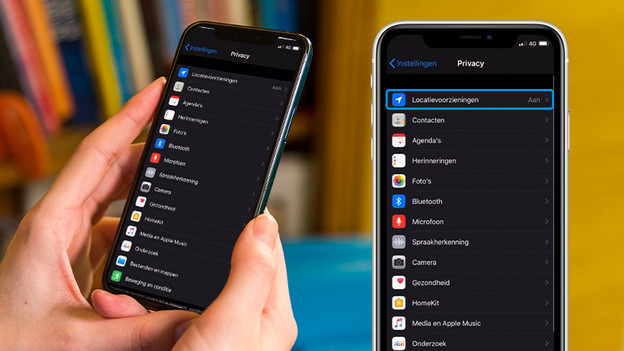 Tik op 'Locatievoorzieningen'. 