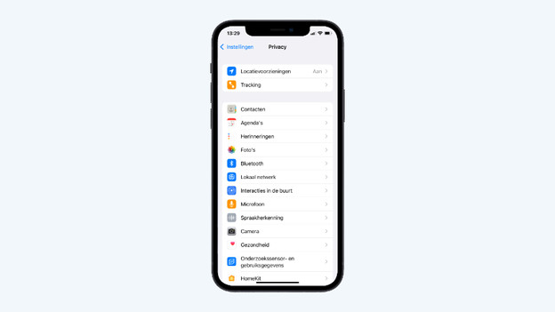 Tik op 'Locatievoorzieningen'