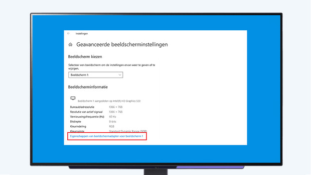 Ga naar Beeldscherminstellingen