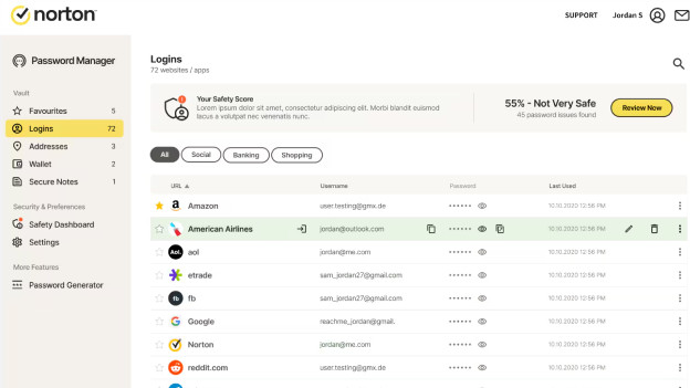 Norton wachtwoordmanager