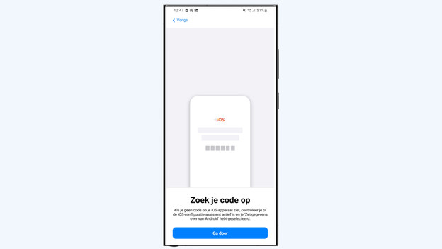 Stap over op iOS app