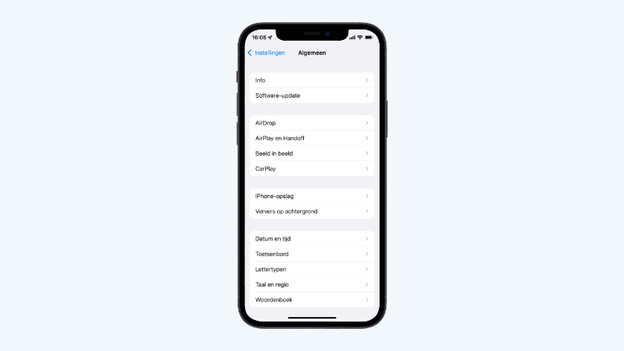 Kies voor 'iPhone-opslag'