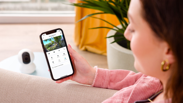 Watch live footage with the TP Link Tapo app
