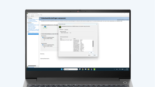 Videokaart opzoeken via NVIDIA Control Panel