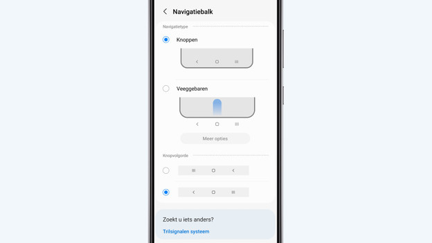 Navigatiebalk Samsung smartphone