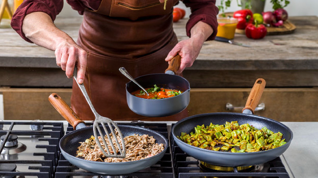 Koken in 3 pannen