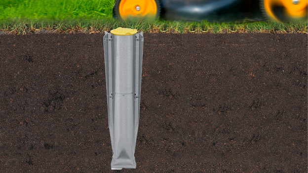 Ground anchor umbrella drying rack