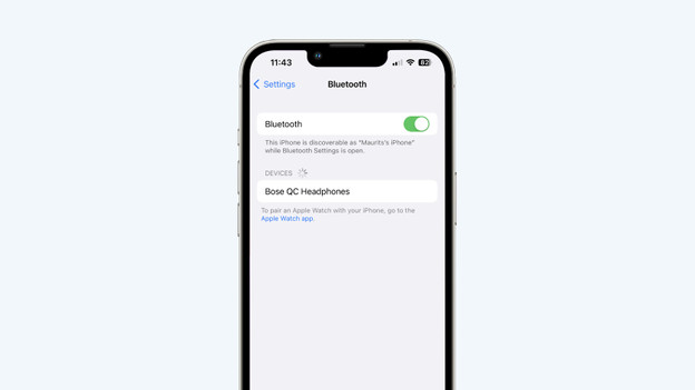 Connect Bose QC Headphones