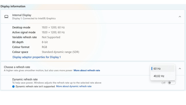 Overklokken in beeldscherminstellingen