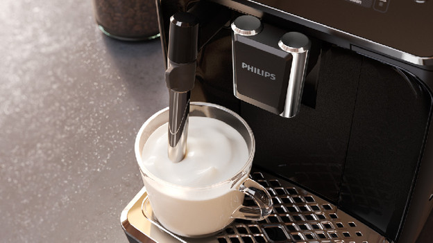 Steam wand: froth the milk yourself