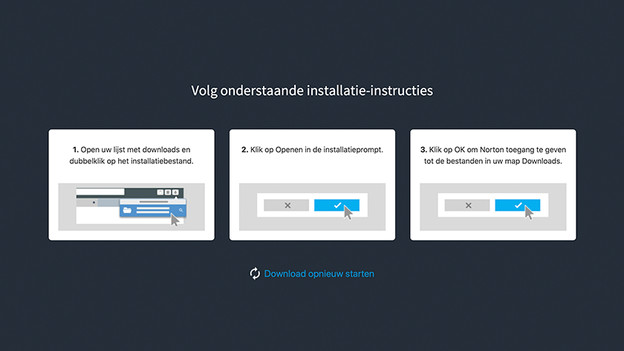 Volg de instructies