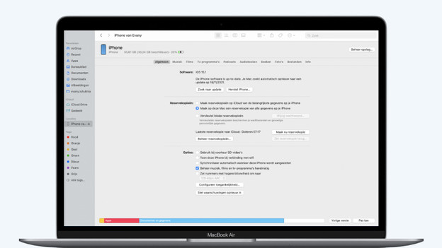 Een Finder reservekopie maken