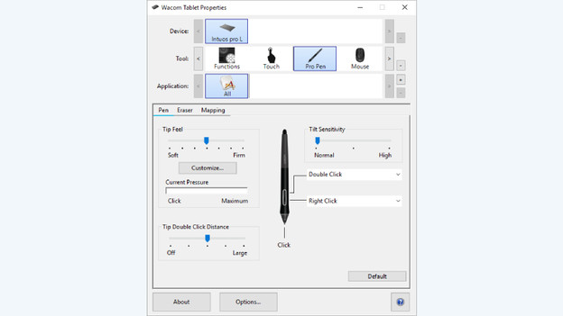 Wacom settings
