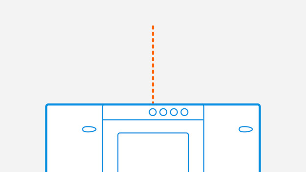 Tekening hartlijn op de muur