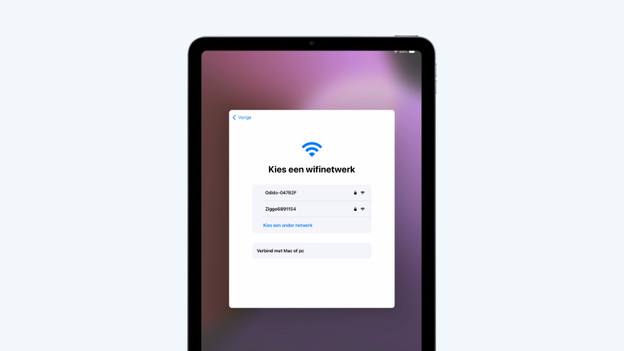 Kies een wifi netwerk