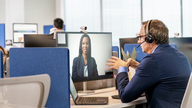 Internet connection office headset