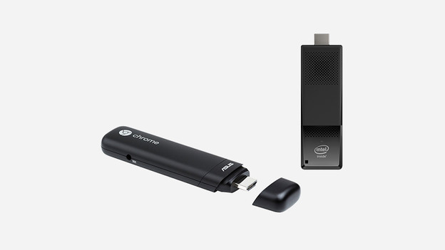 Two stick PCs side by side.