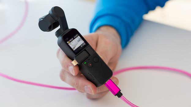 DJI Pocket 2 in de oplader