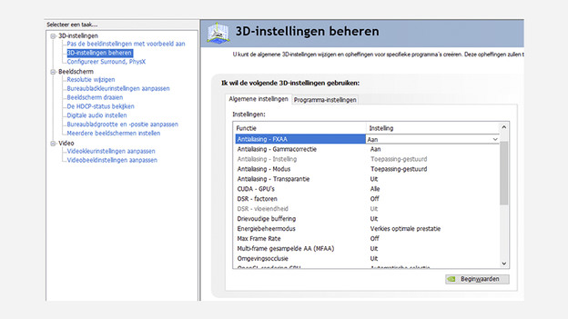 Anti aliasing instellen nvidia