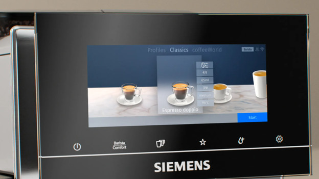 Siemens EQ900: 6,8 inch iSelect display