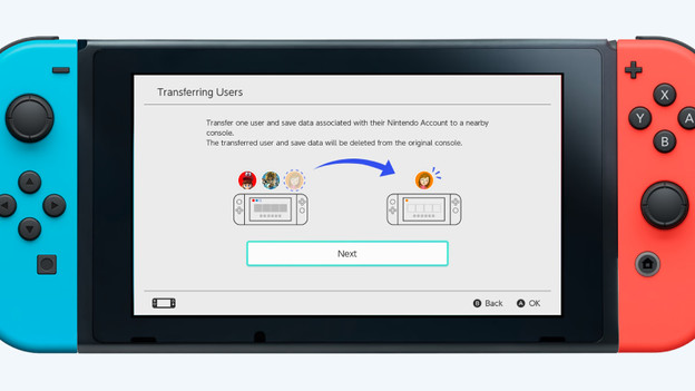 Nintendo Switch OLED transfer