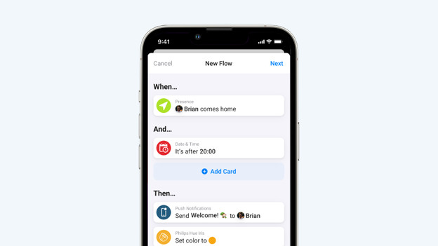 Set up Flows in the Homey app
