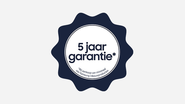5 jaar garantie Samsung logo