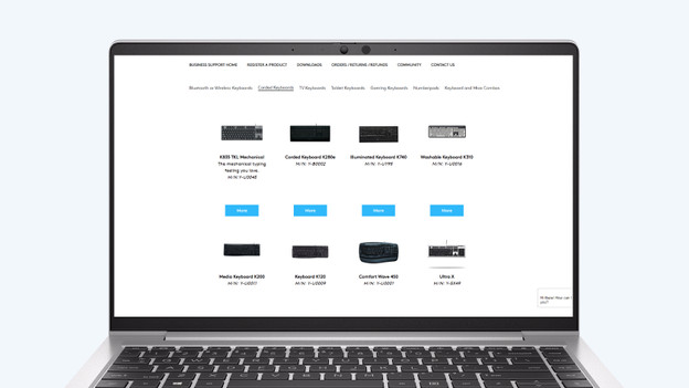 Klik op 'meer' bij jouw toetsenbord