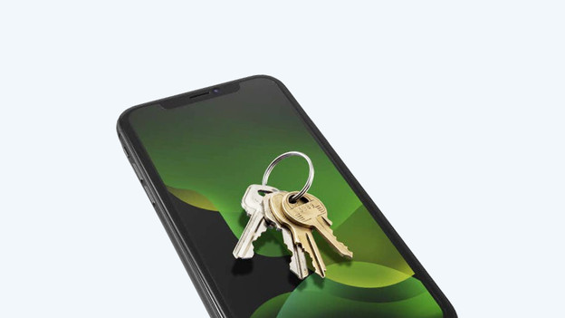 Sleutels op je smartphonescherm