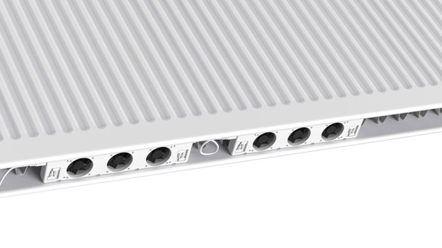 Radiator ventilator bevestigd op verwarming