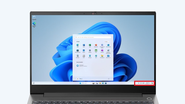 Het wifi icoontje vind je rechtsonderin je taakbalk