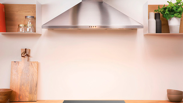 Wall-mounted range hood kitchen