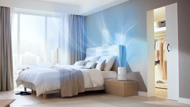 Philips air purifier in the bedroom
