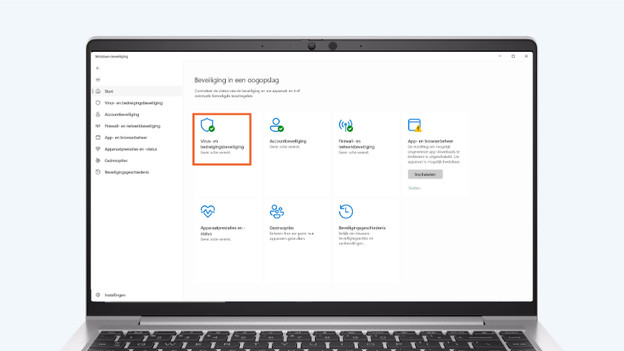 Windows beveiliging in de instellingen