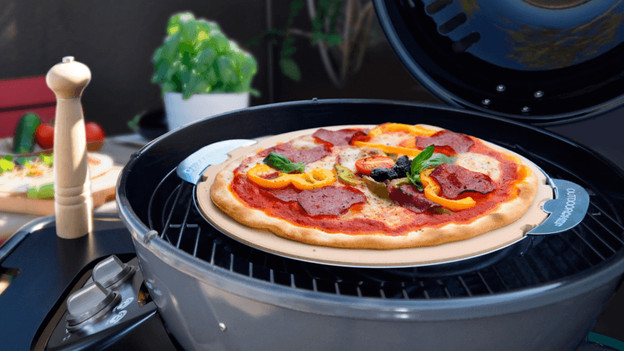 How do you use a pizza stone on your barbecue?