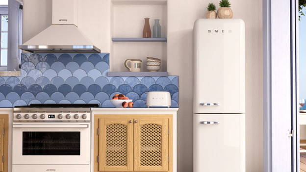 Witte SMEG FAB32 in keuken