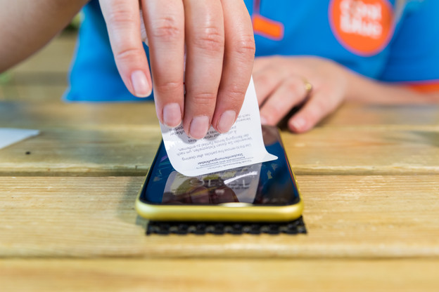 Stof verwijderen sticker