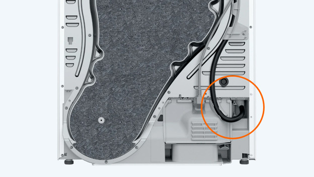 Bosch en Siemens achterkant warmtepompdroger