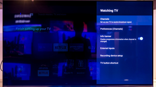 Sony TV channels and inputs