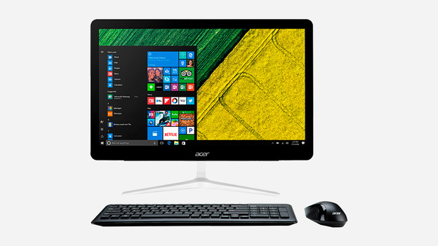 All-in-one pc met toetsenbord en muis.
