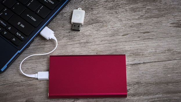 External hard drive in laptop.