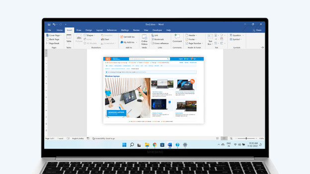 Screenshot in tekstbestand.