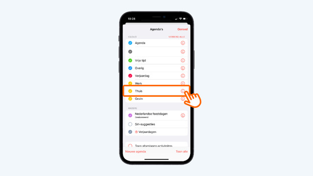 Tap 'Home' for example