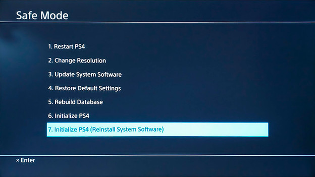 PS4 Safe Mode