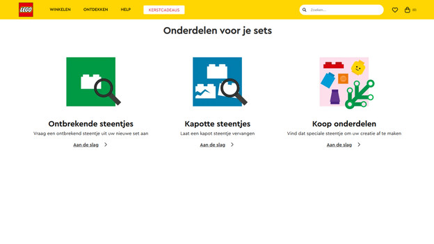 Onderdelen aanvragen voor je LEGO set